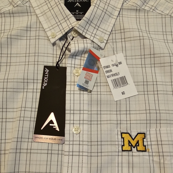 Antigua Men's Michigan Dress Shirt size medium - Picture 3 of 4